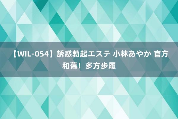 【WIL-054】誘惑勃起エステ 小林あやか 官方和蔼！多方步履