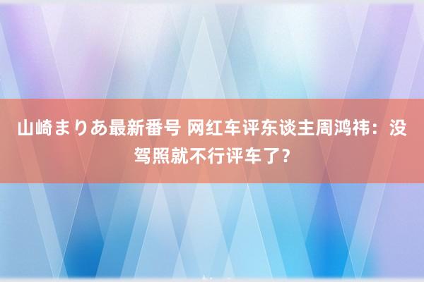 山崎まりあ最新番号 网红车评东谈主周鸿祎：没驾照就不行评车了？