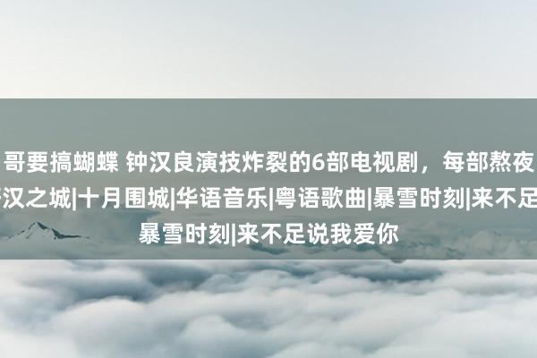 哥要搞蝴蝶 钟汉良演技炸裂的6部电视剧，每部熬夜也要刷|好汉之城|十月围城|华语音乐|粤语歌曲|暴雪时刻|来不足说我爱你